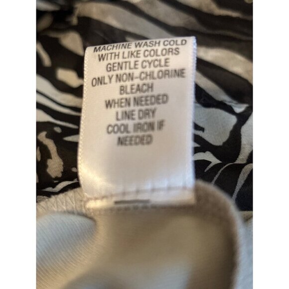 APT 9 Women's Sheer 2 Pc  Blouse Tunic 3X Gray Black Abstract Sleeveless Pockets - Picture 9 of 10